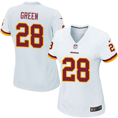 Women's Game Darrell Green Nike Jersey White Road - #28 NFL Washington Redskins